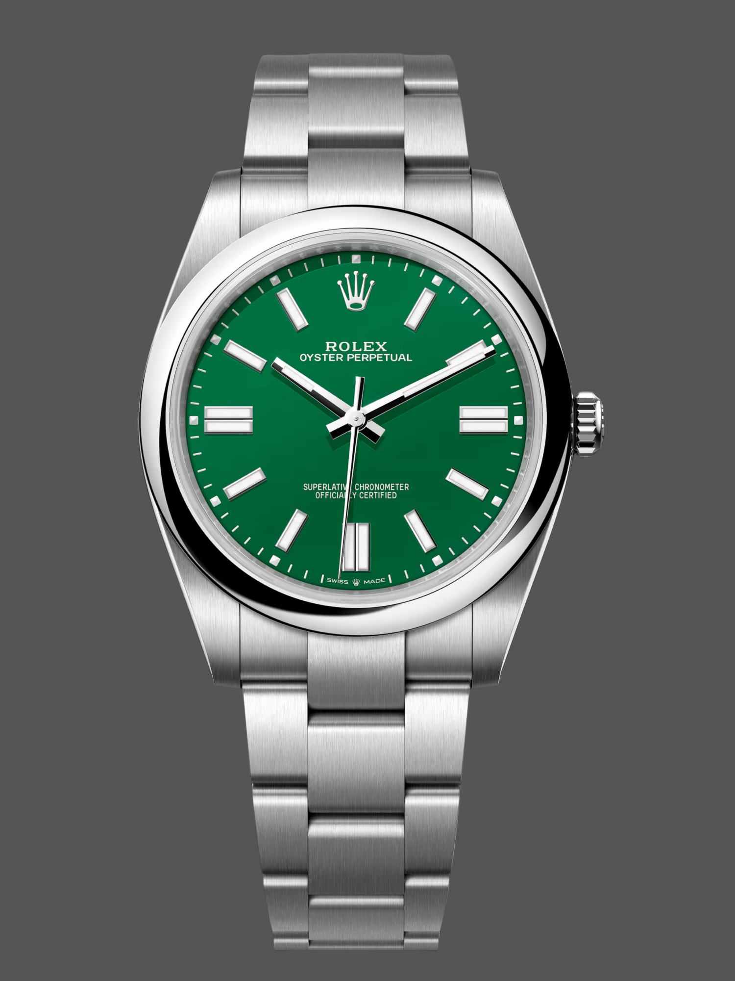Rolex Oyster Perpetual 41 Green Dial 134300 0004 Men's Watch - Front view