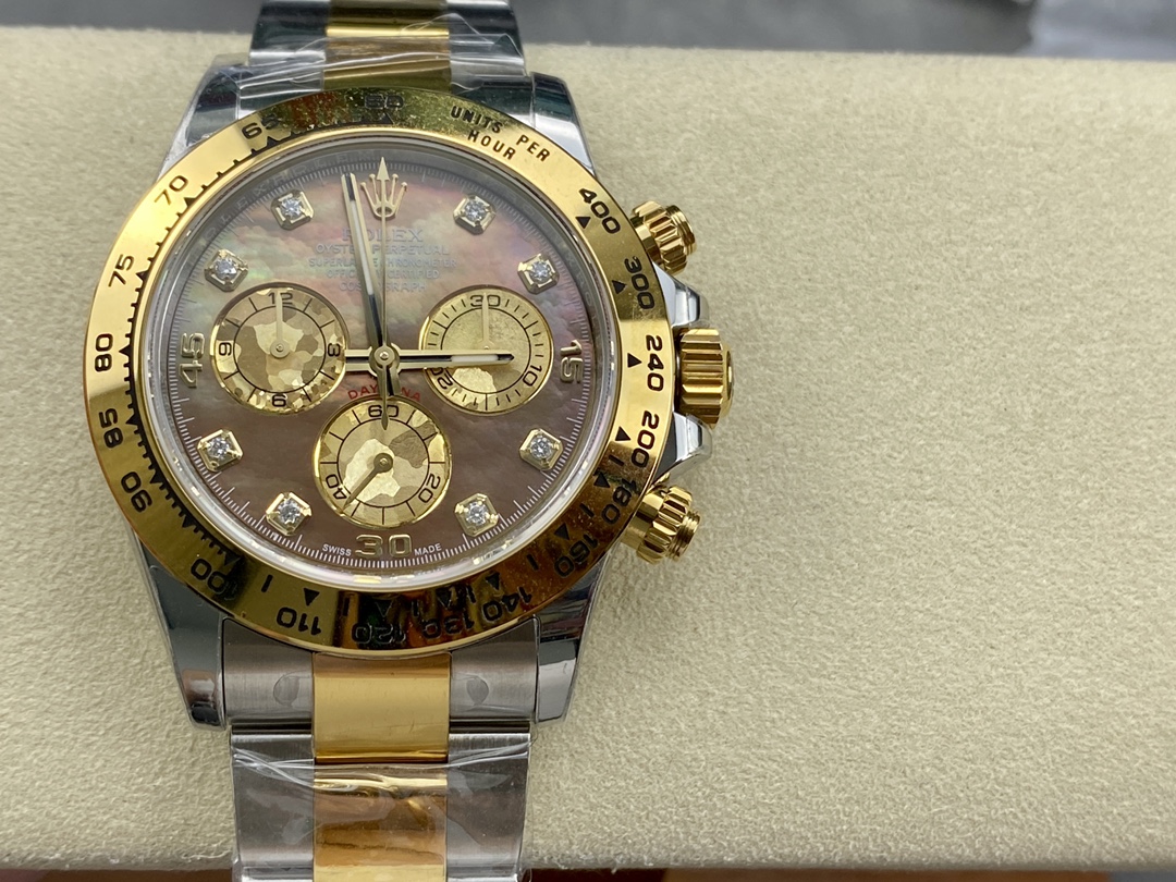 Rolex Daytona 116523 Dark MOP Black Dial 40mm Mens Replica Watch