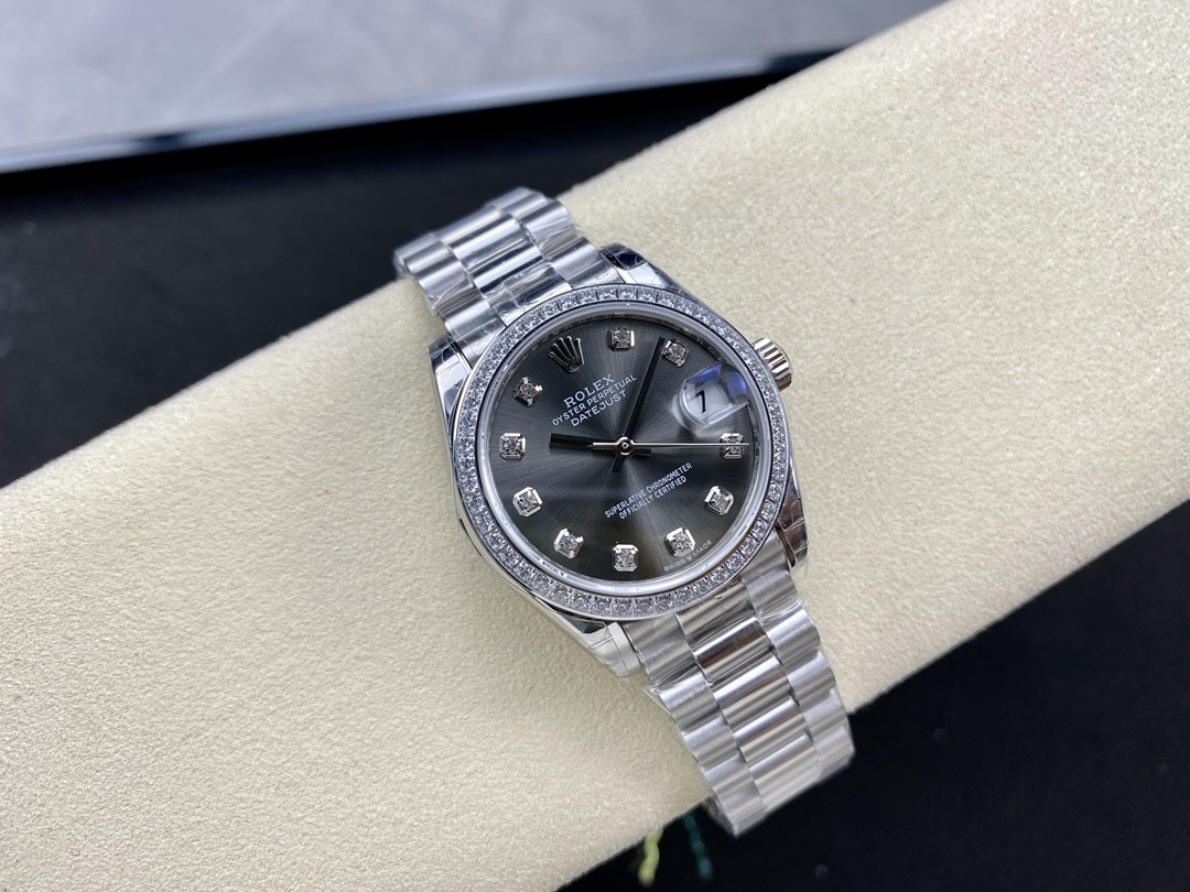 Rolex Datejust 31 White Gold Dark Grey m278289rbr 0006 Women's Watch