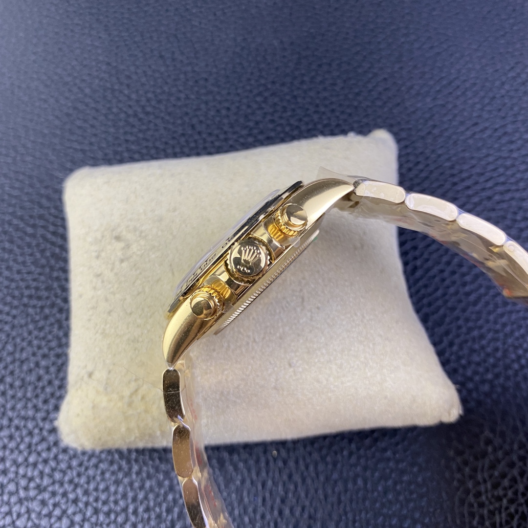 Rolex Daytona 116508 Yellow Gold Black Mother Of Pearl Dial 40MM Mens Replica Watch