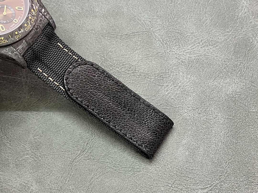 Rolex Daytona 40mm DIW Carbon Case Chocolate Dial Nylon Strap Mens Watch