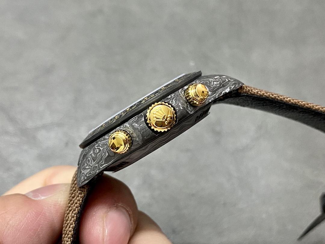 Rolex Daytona Cosmograph DIW Carbon Case Skeleton Dial Brwon Nylon Strap