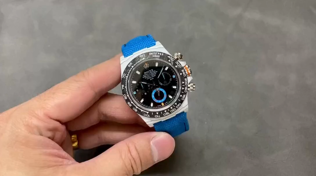 Rolex Daytona Cosmograph Carbon Fiber Luminescent Coating 40mm Nylon Strap Men's Watch