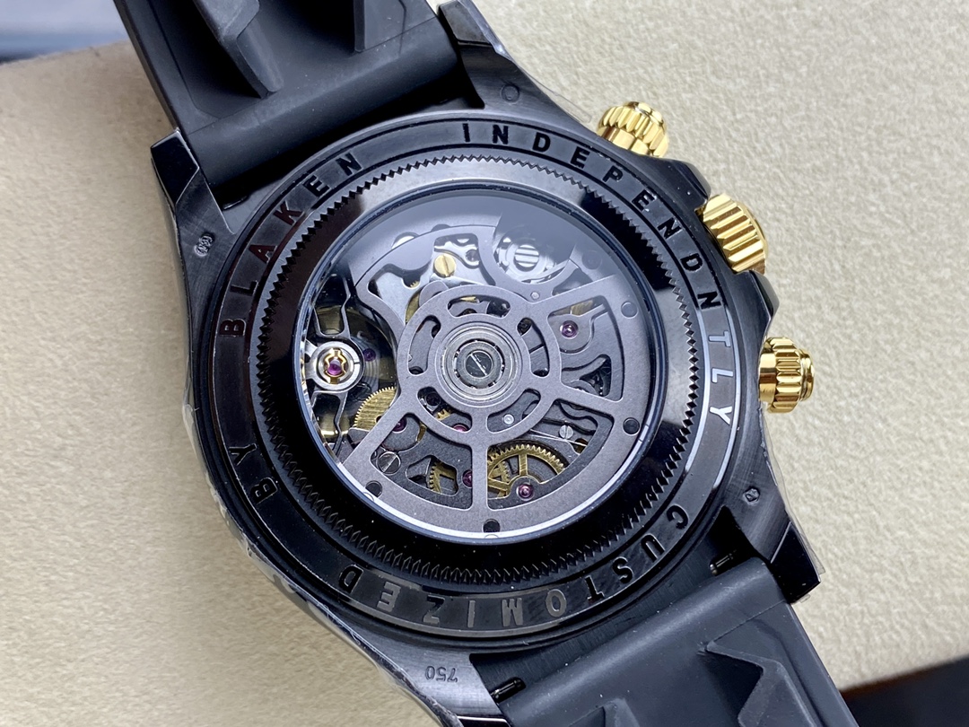 Rolex Daytona Blaken Black 1:1 Mirror Skeleton Dial 40mm Men's Watch