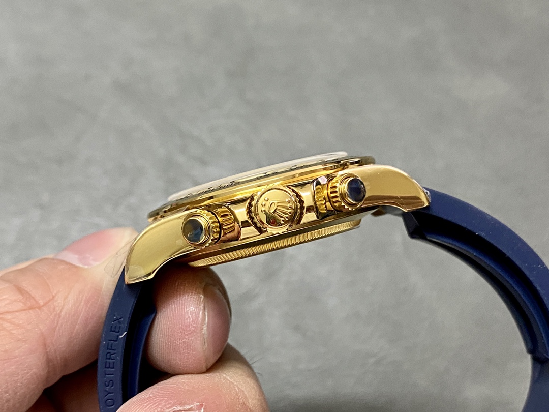 Rolex Cosmograph Daytona Yellow Gold Case Blue Dial 116518 Men's Watch