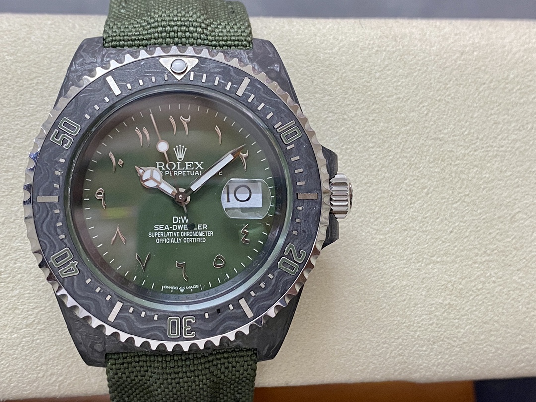 Rolex Sea Dweller DiW Carbon HUNTER ARABIC 43mm Luxury Mens Watch