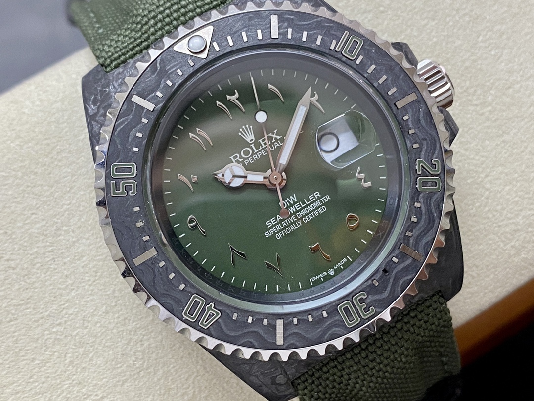 Rolex Sea Dweller DiW Carbon HUNTER ARABIC 43mm Luxury Mens Watch