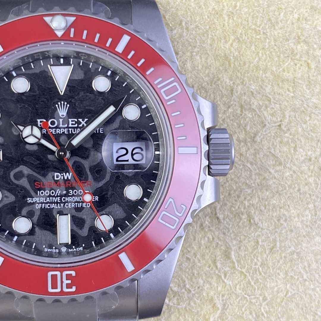 Rolex Submariner DIW Persimmon Orange Black Dial Ceramic Red Bezel 116610LN