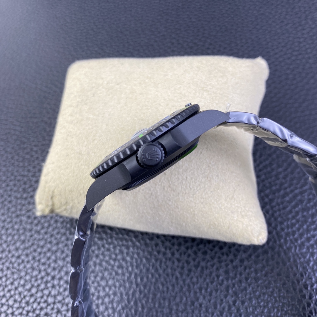 Rolex Submariner 116610LV PVD-DLC Stainless Steel Carbon Fiber Bezel Green Dial