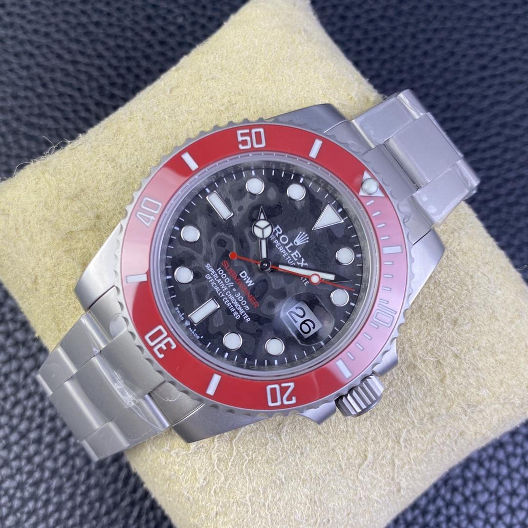 Rolex Submariner DIW Persimmon Orange Black Dial Ceramic Red Bezel 116610LN
