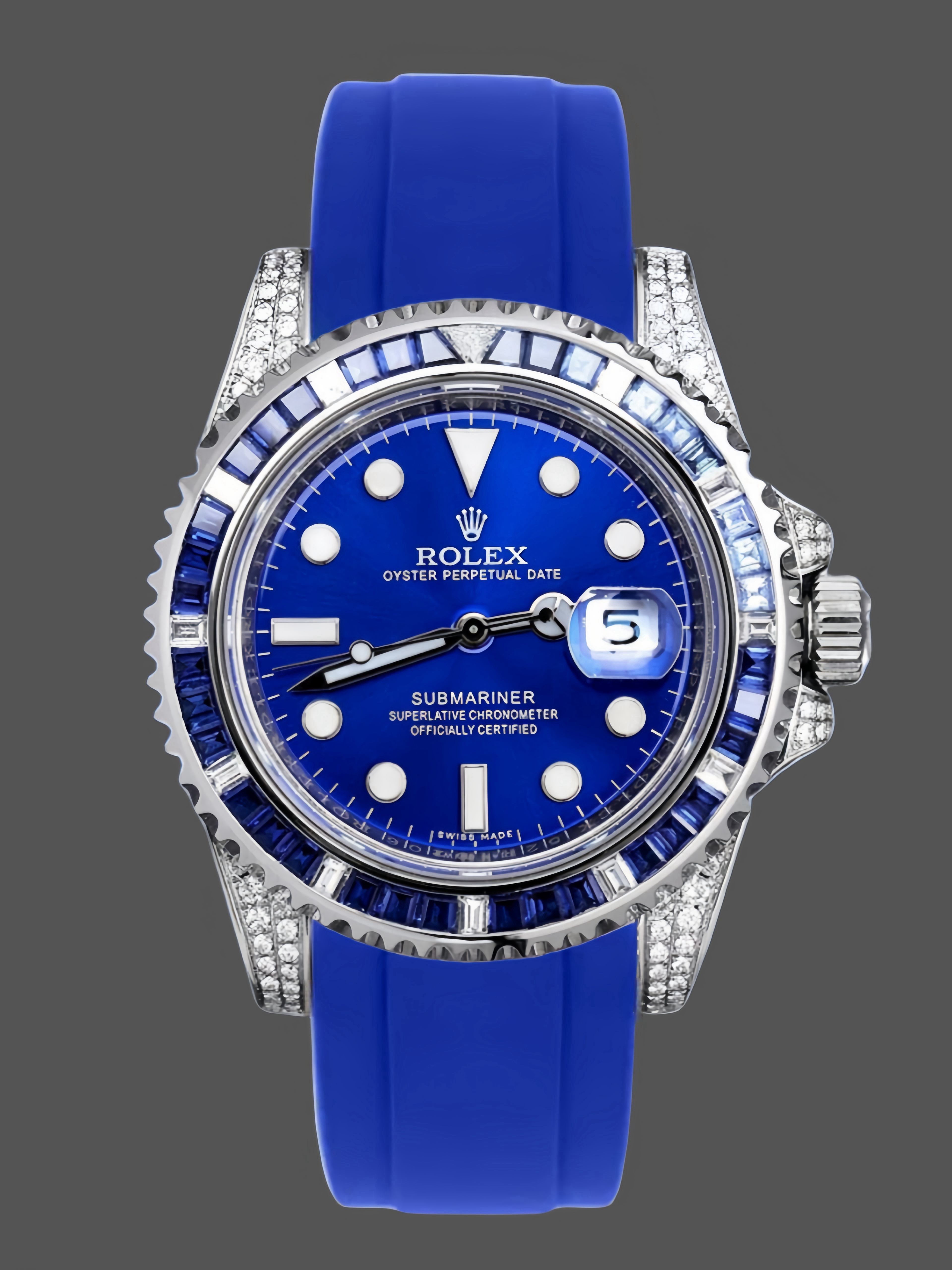 Rolex Submariner 116610 Diamond Case Blue Dial 40MM Men's Watch