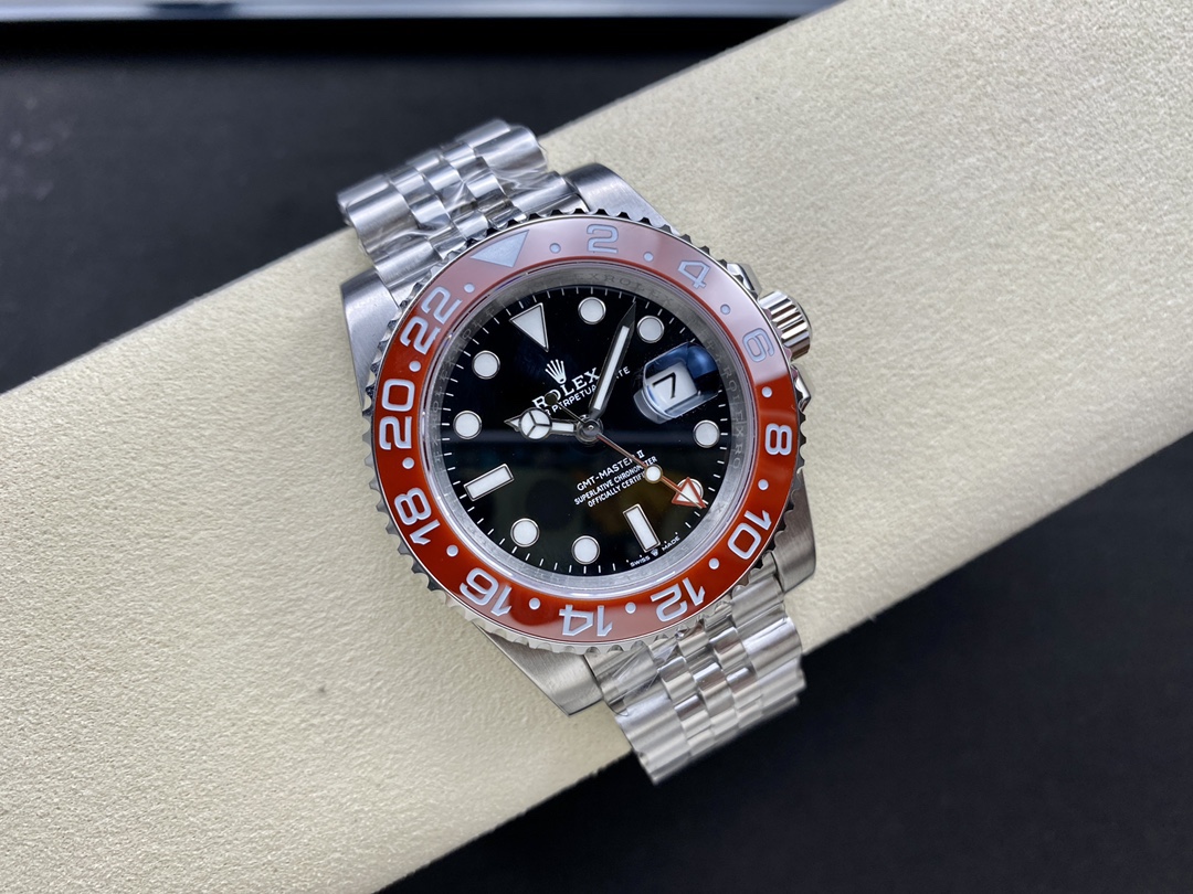 Rolex GMT Master II Pepsi 126710BLRO Jubilee Mint Black Dial 40MM Men's Watch