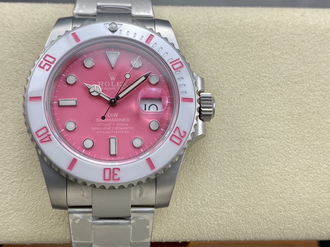 Rolex DIW Submariner Date 116610 Limited Edition Full 904L Pink Dial 40mm