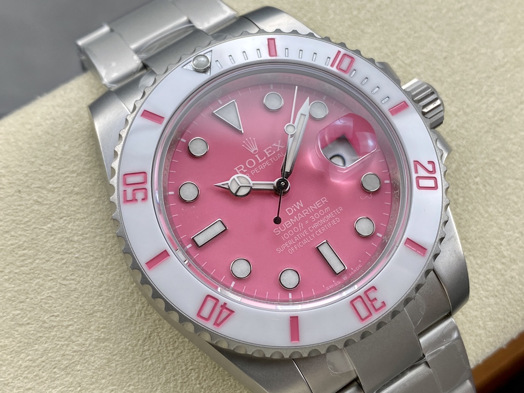 Rolex DIW Submariner Date 116610 Limited Edition Full 904L Pink Dial 40mm
