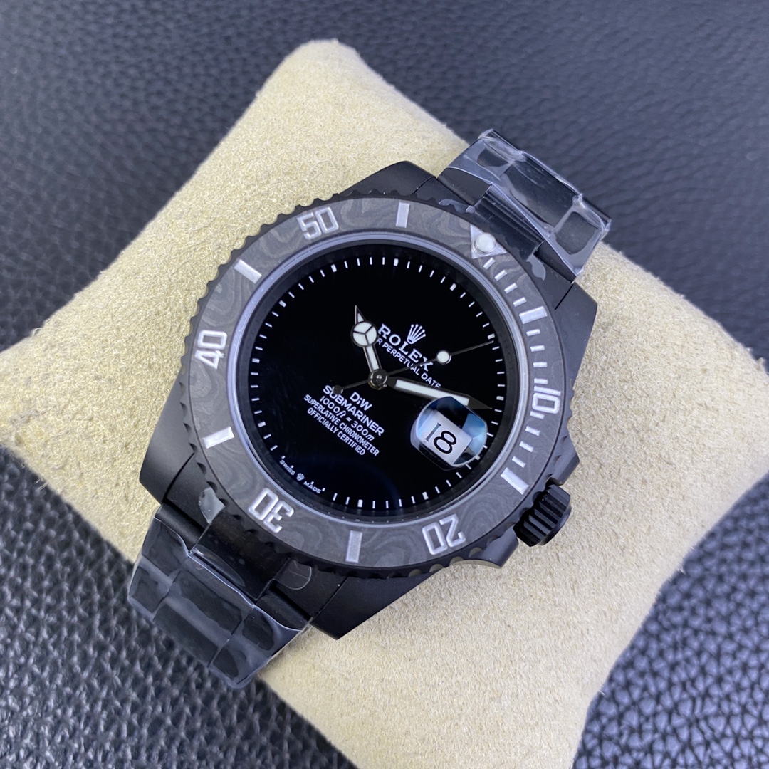 Rolex Submariner DIW Edition Parakeet Carbon Fiber Bezel 116610LB Black Dial