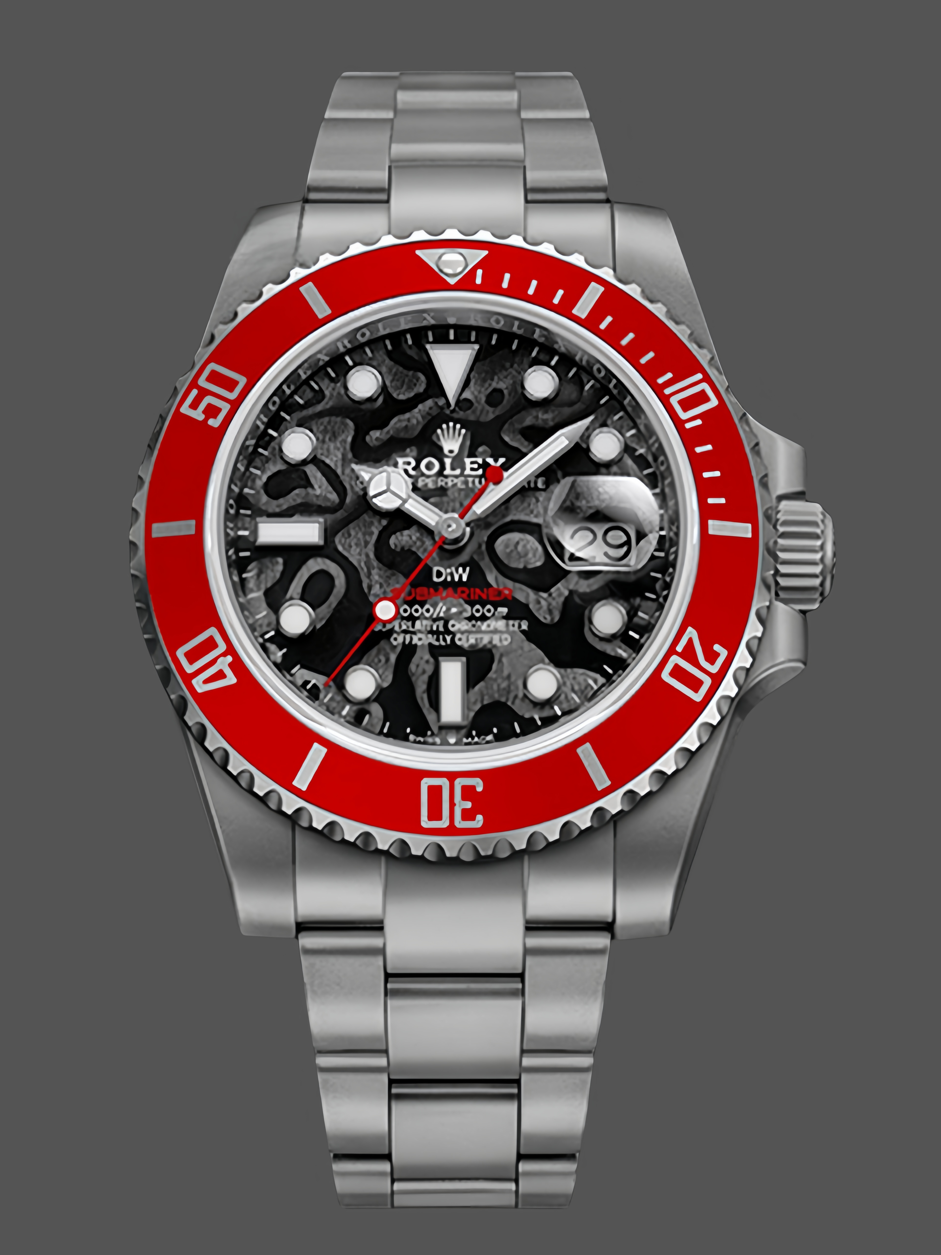 Rolex Submariner DIW Persimmon Orange Black Dial Ceramic Red Bezel 116610LN