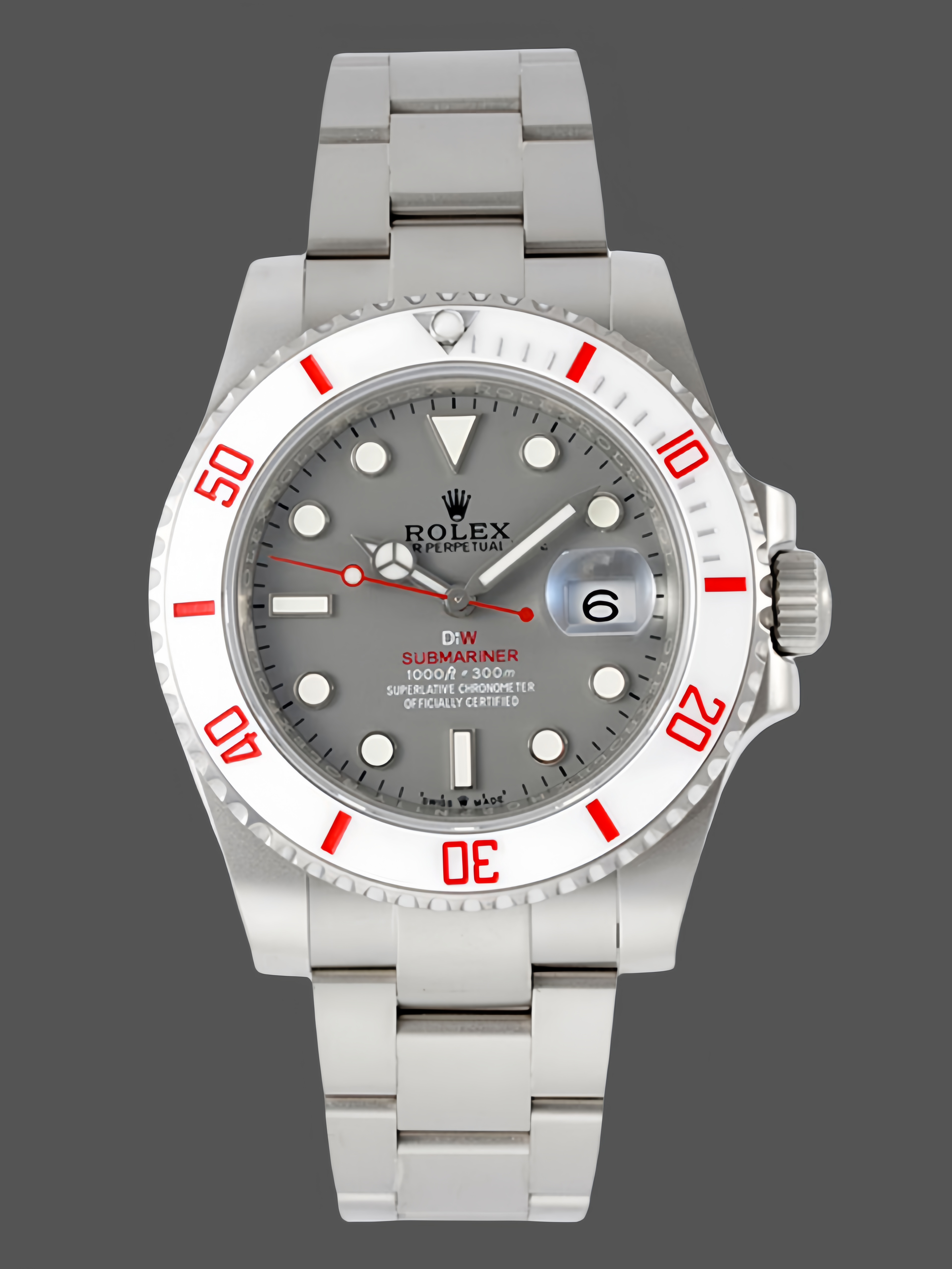 Rolex DIW Submariner Date Sandblasted  116610 Limited Edition Full 904L Grey Dial 40mm