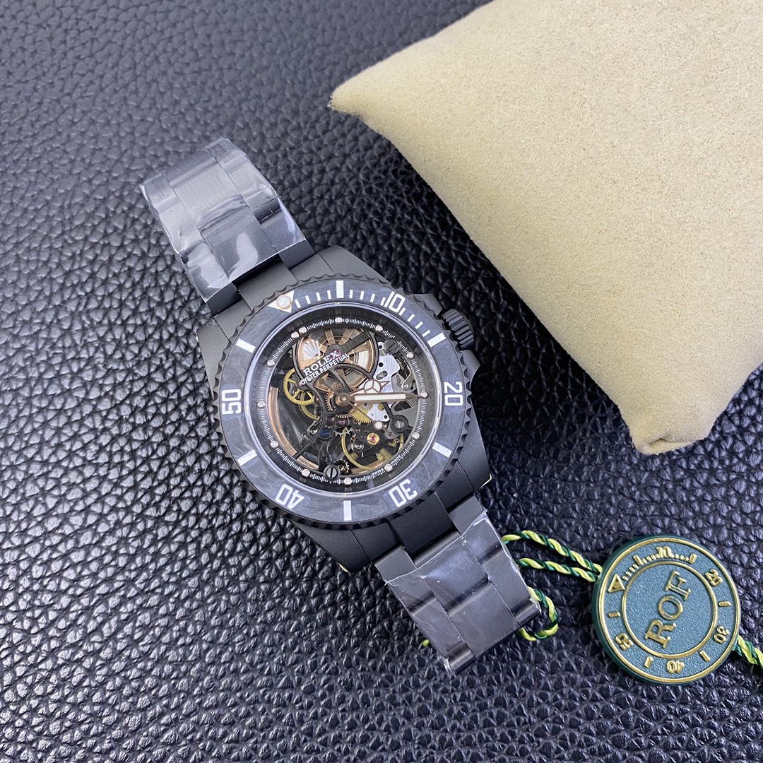 Rolex Submariner Black PVD Andrea Pirlo Project 114060 Skeleton Dial 40mm