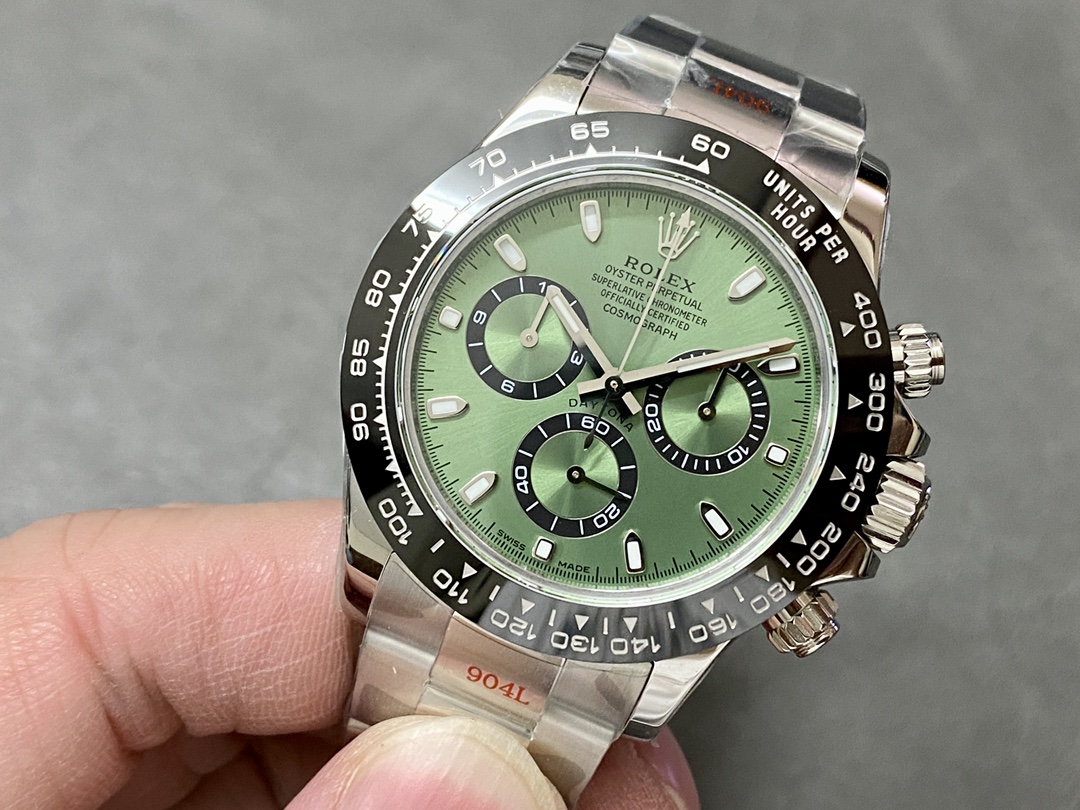 Rolex Daytona Platinum Green Dial Ceramic Bezel LNIB 126506 40mm Stainless Steel Men's Watch