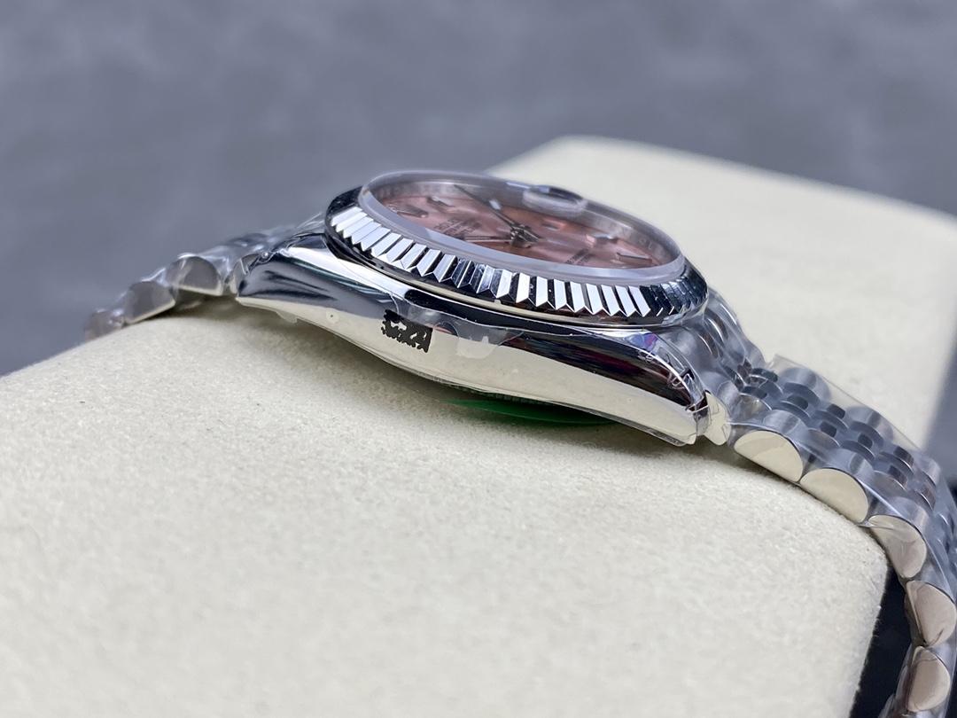 Rolex Datejust 31 Stainless Steel and White Gold Pink Dial M278274 0014 Women's Watch