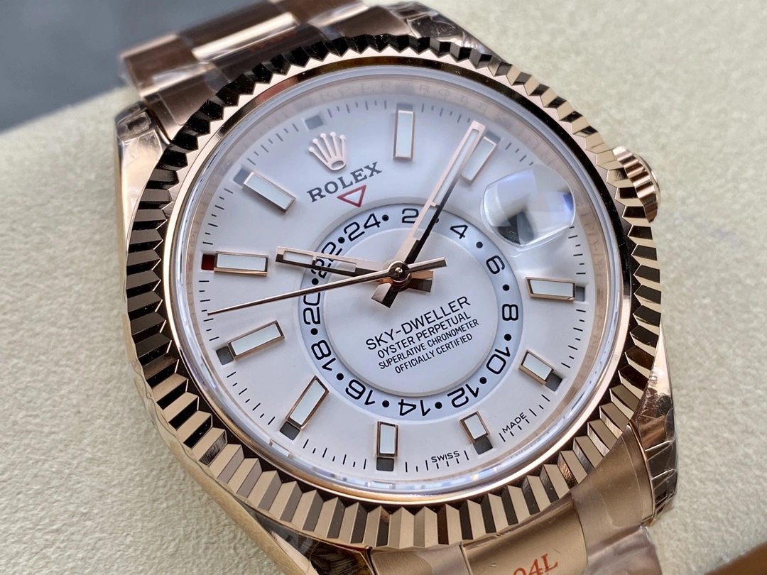 Rolex Sky Dweller 42 Rose Gold White Dial M336935 0003 Men's Watch