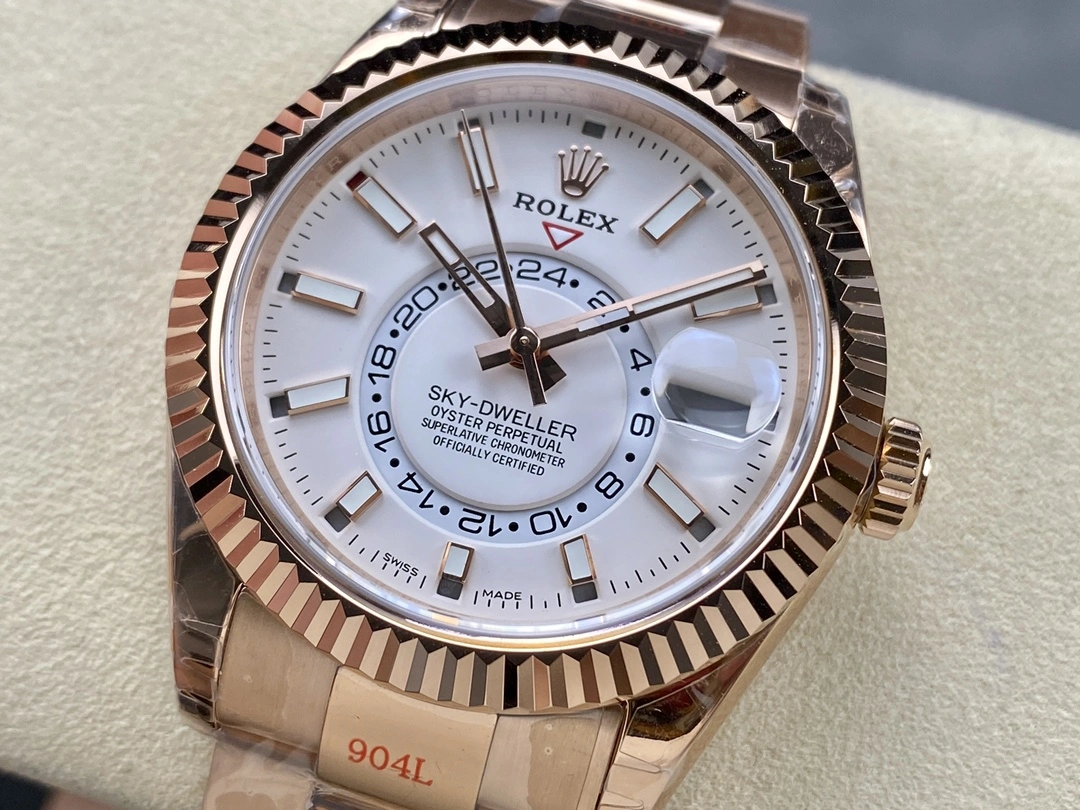 Rolex Sky Dweller 42 Rose Gold White Dial M336935 0003 Men's Watch