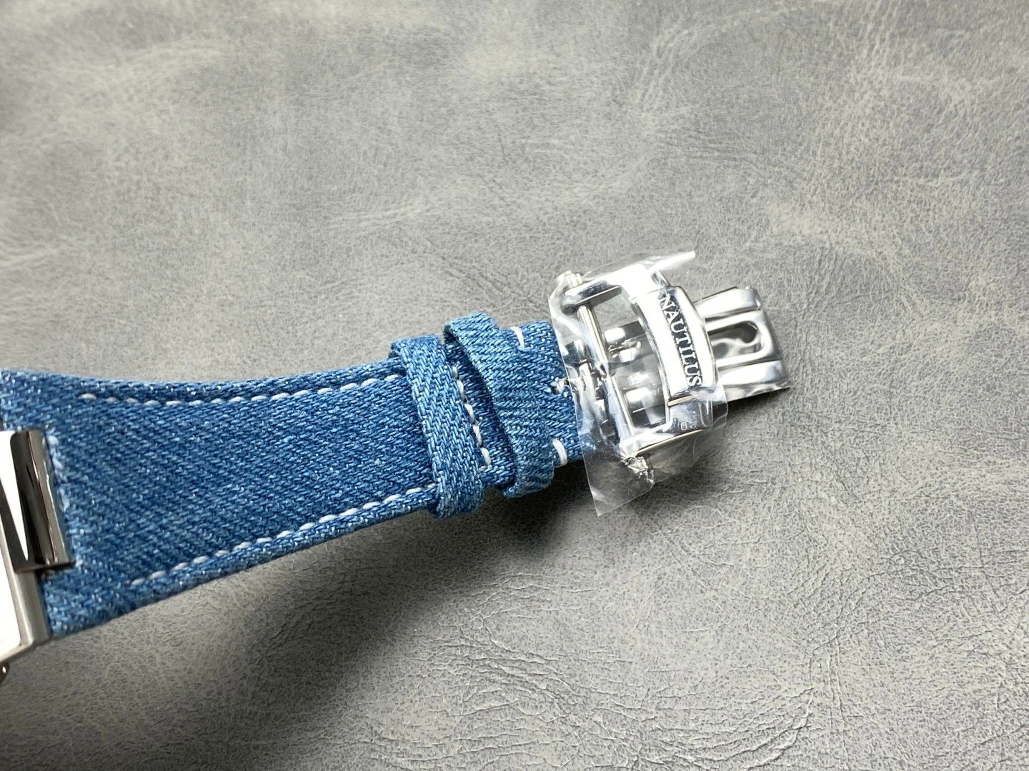 Patek Philippe Nautilus Replica 5980/60G-001 Flyback Chronograph Blue Gray Dial Men's Watch