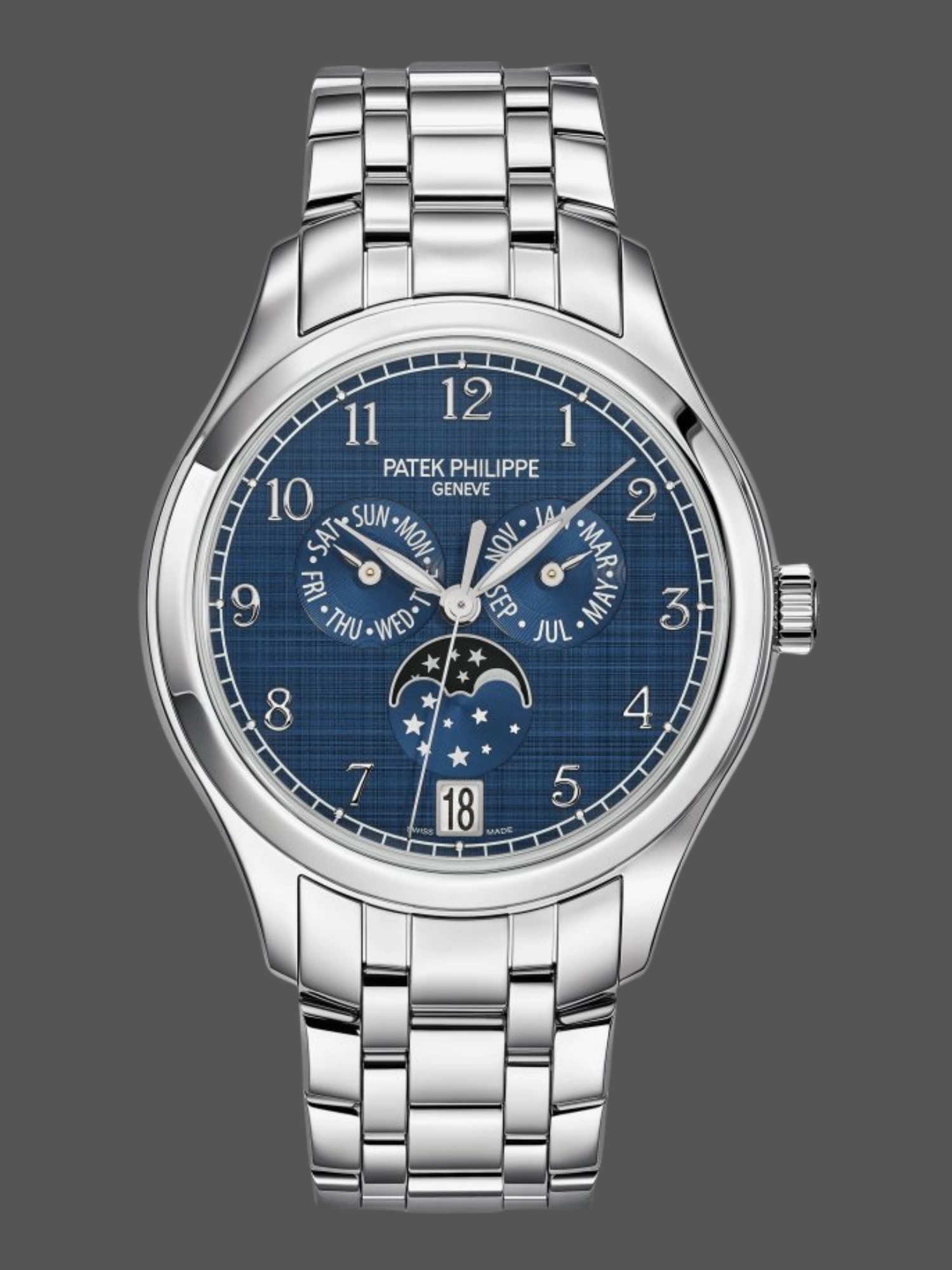 Patek Philippe Complications Annual Calendar Moonphase Steel 4947/1A-001 38mm Replica Watch