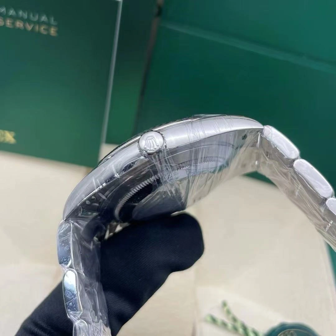 Rolex Datejust 41 Fluted Bezel Black Diamond Dial m126334 0011 Mens Replica Watch