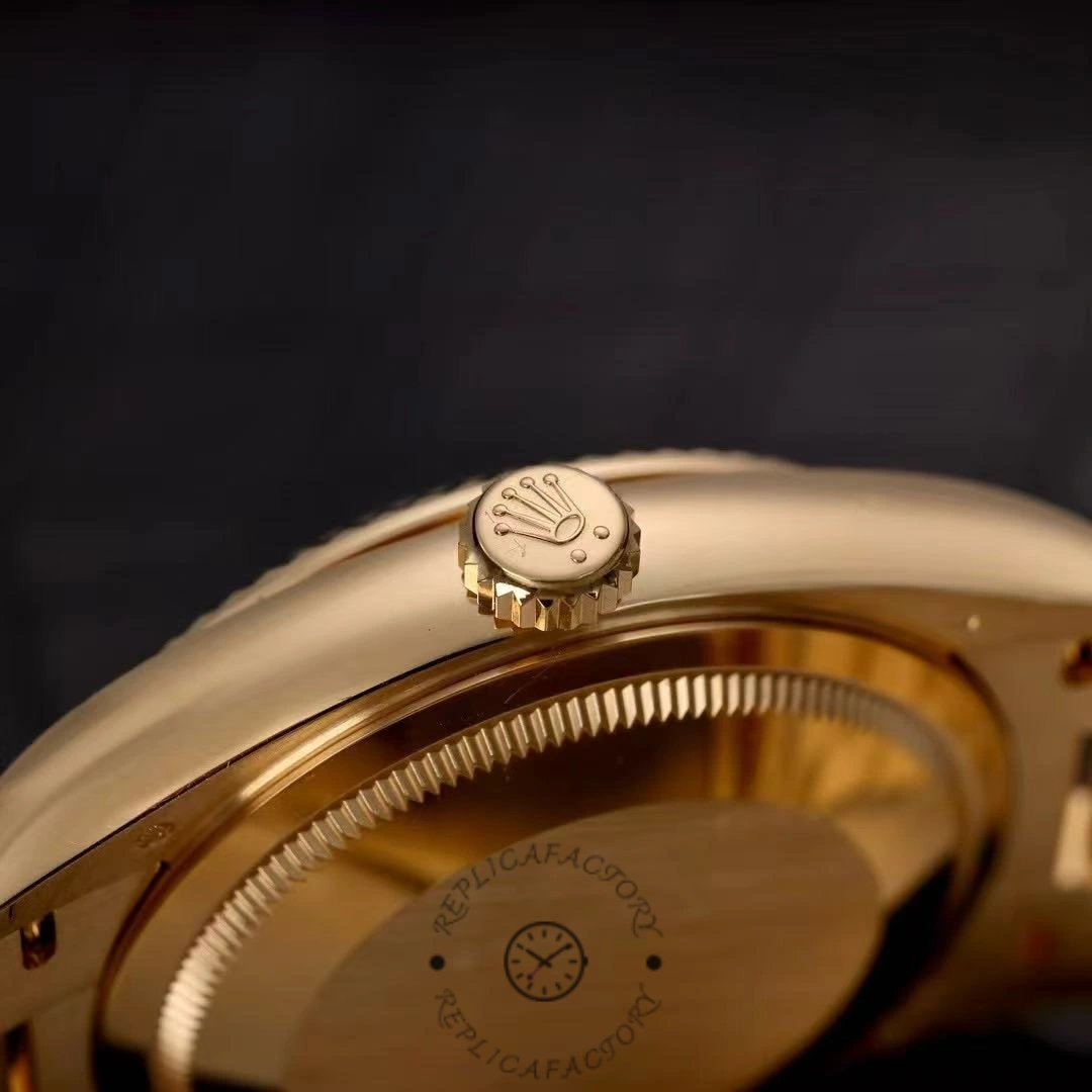 Rolex Day-Date 128238 Fluted Bezel Green Diamond Dial 36MM Unisex Replica Watch