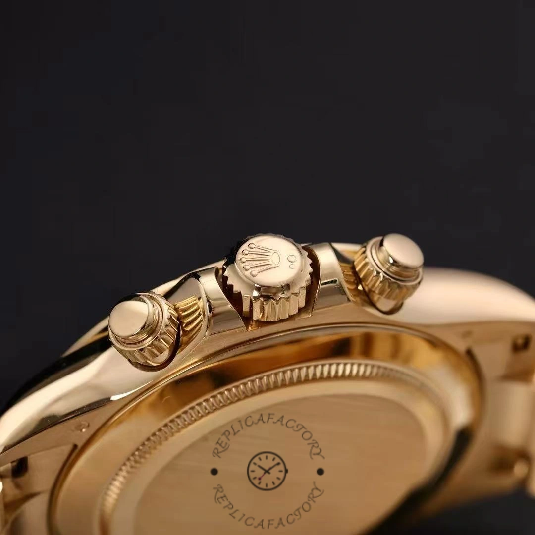 Rolex Daytona 116508 Yellow Gold Champagne Index Dial 40MM Mens Replica Watch