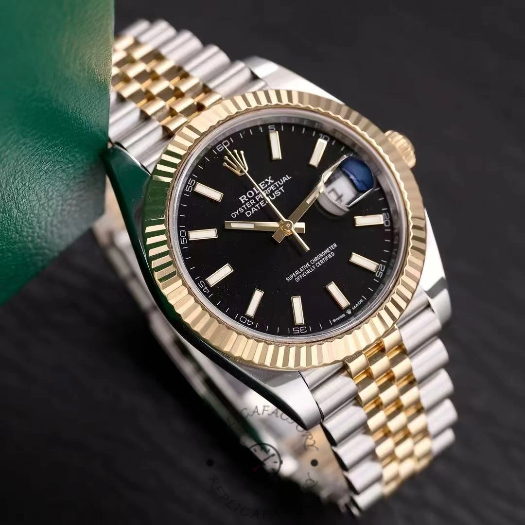 Rolex Datejust 41 Black Dial Gold & Steel 126333 0014 Men's Watch