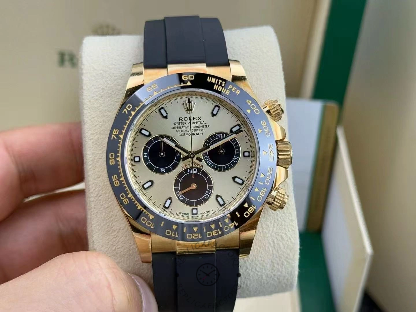 Rolex Daytona 116518LN Yellow Gold Champagne Dial 40mm Mens Replica Watch