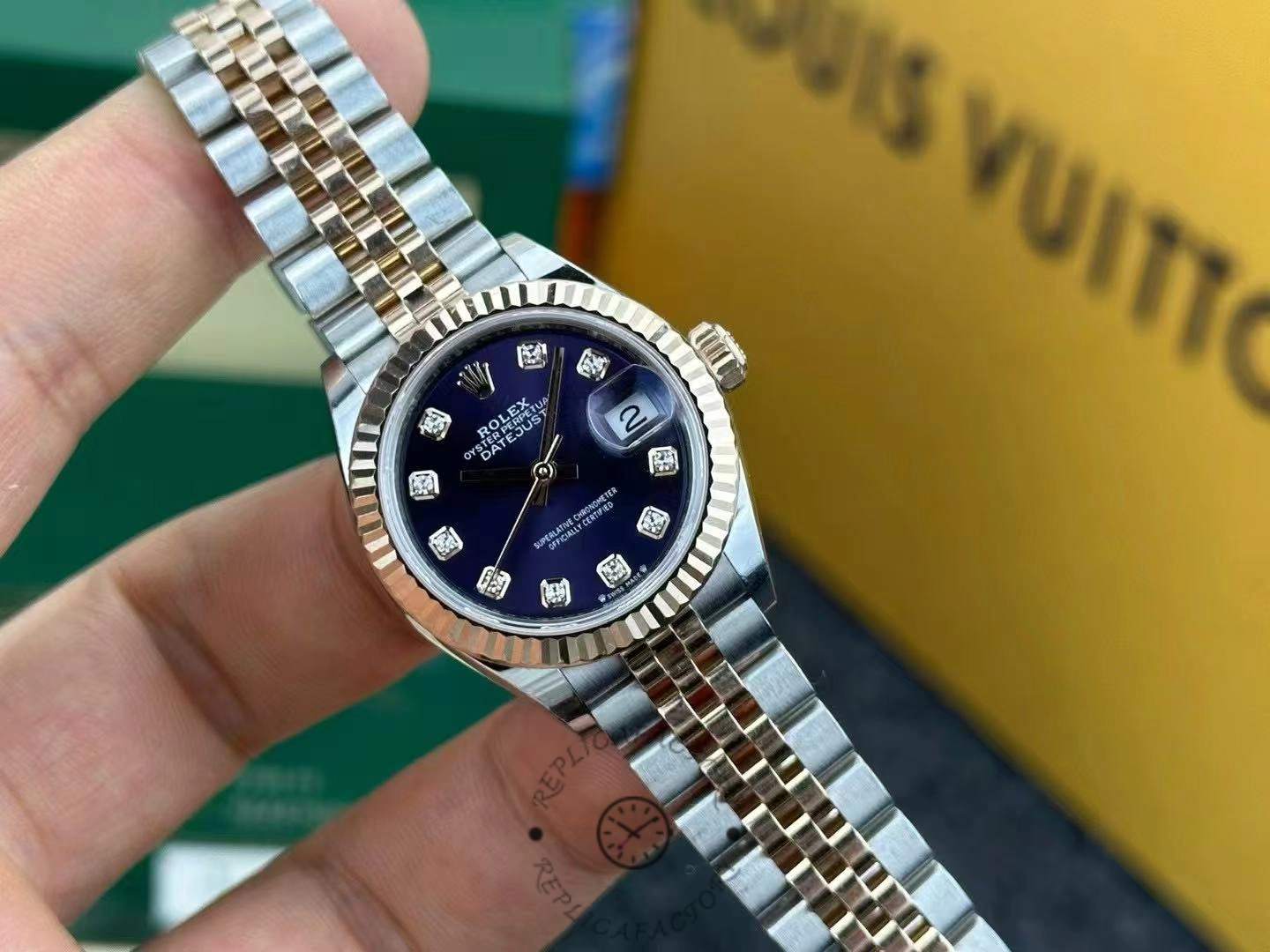 Rolex Datejust 28 Oystersteel and Rose Gold m279171 0015 Lady Watch