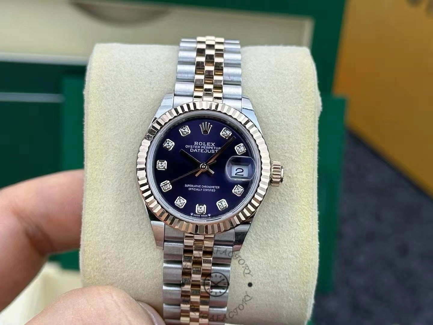 Rolex Datejust 28 Oystersteel and Rose Gold m279171 0015 Lady Watch