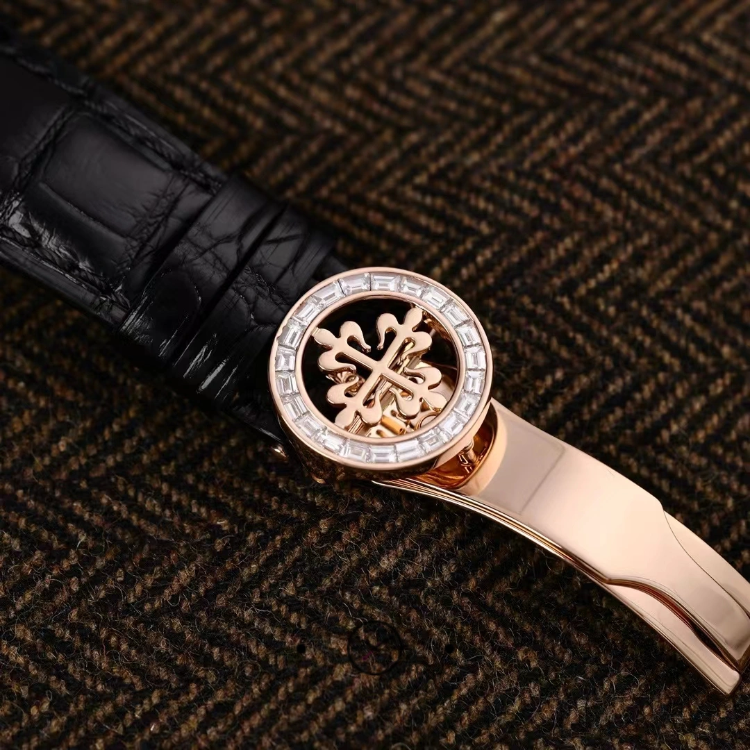 Patek Philippe Complications Annual Calendar Flyback Chrono 18k Rose Baguette Diamond 5961R-010 40.5 mm