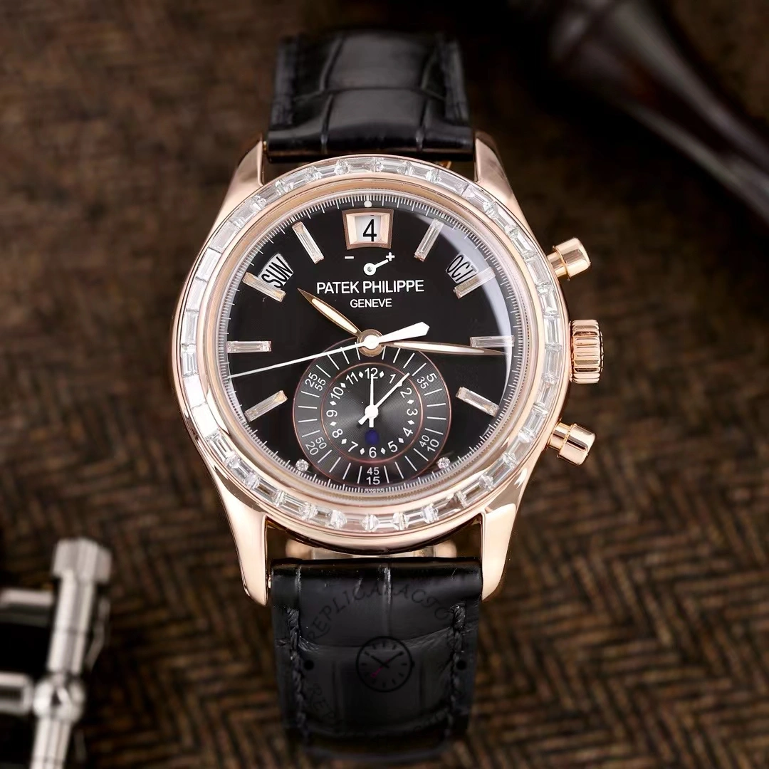 Patek Philippe Complications Annual Calendar Flyback Chrono 18k Rose Baguette Diamond 5961R-010 40.5 mm