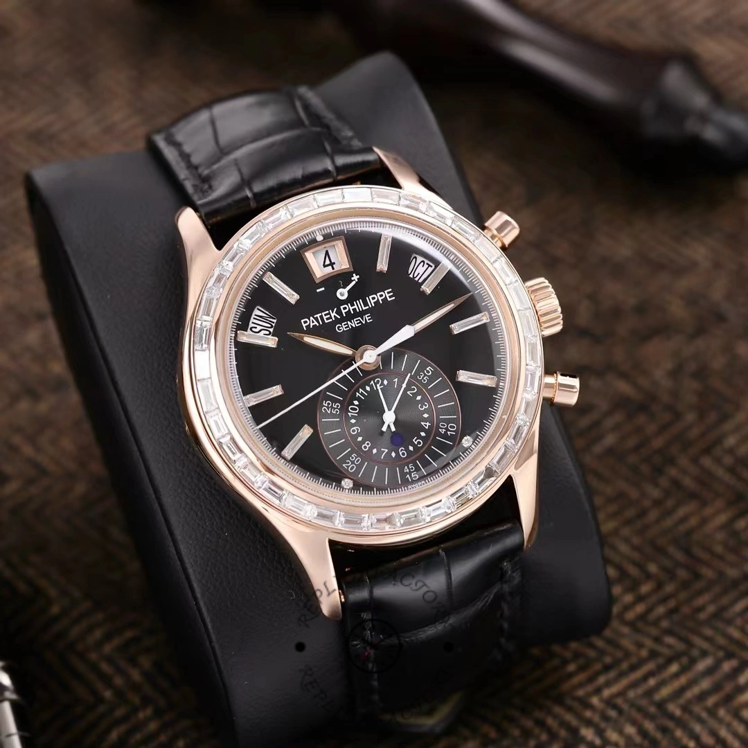 Patek Philippe Complications Annual Calendar Flyback Chrono 18k Rose Baguette Diamond 5961R-010 40.5 mm
