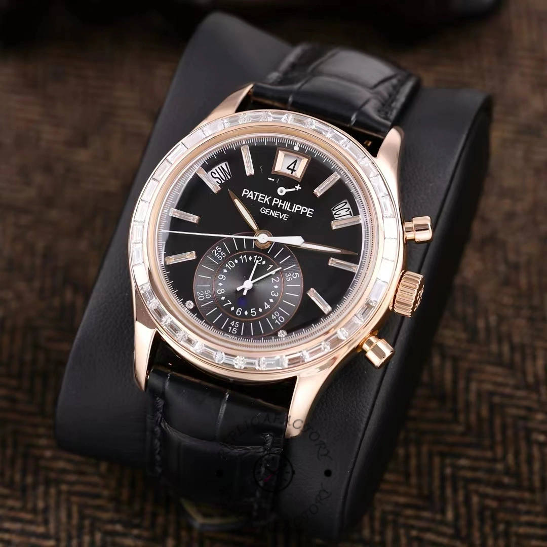 Patek Philippe Complications Annual Calendar Flyback Chrono 18k Rose Baguette Diamond 5961R-010 40.5 mm