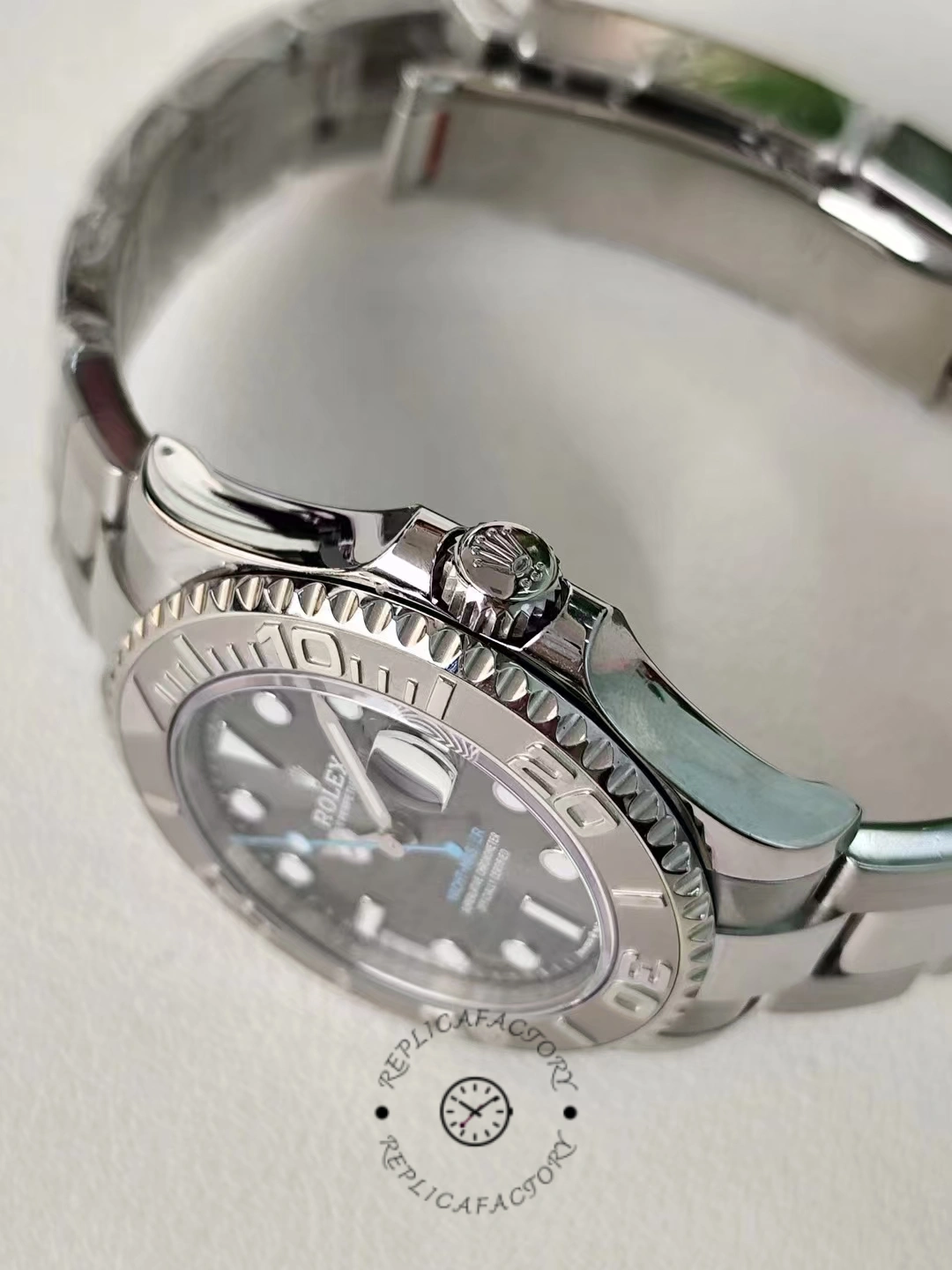Rolex Yacht-Master 37 Automatic Slate Grey Dial Platinum Bezel Steel M268622 0002 Women's Watch