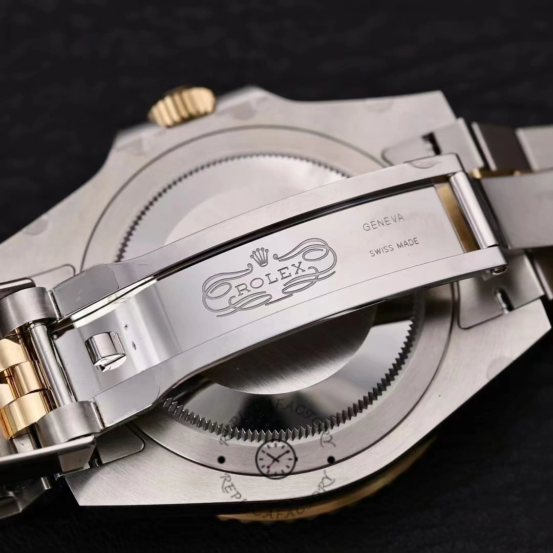 Rolex GMT Master II Black Dial Steel 18kt Yellow Gold 126713GRNR 0001 Men's Watch