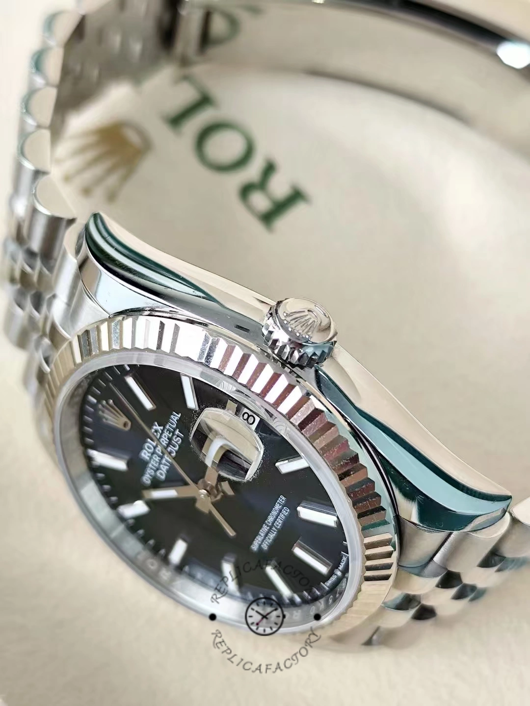 Rolex Datejust 126234 Blue Index Dial Fluted Bezel 36MM Unisex Replica Watch