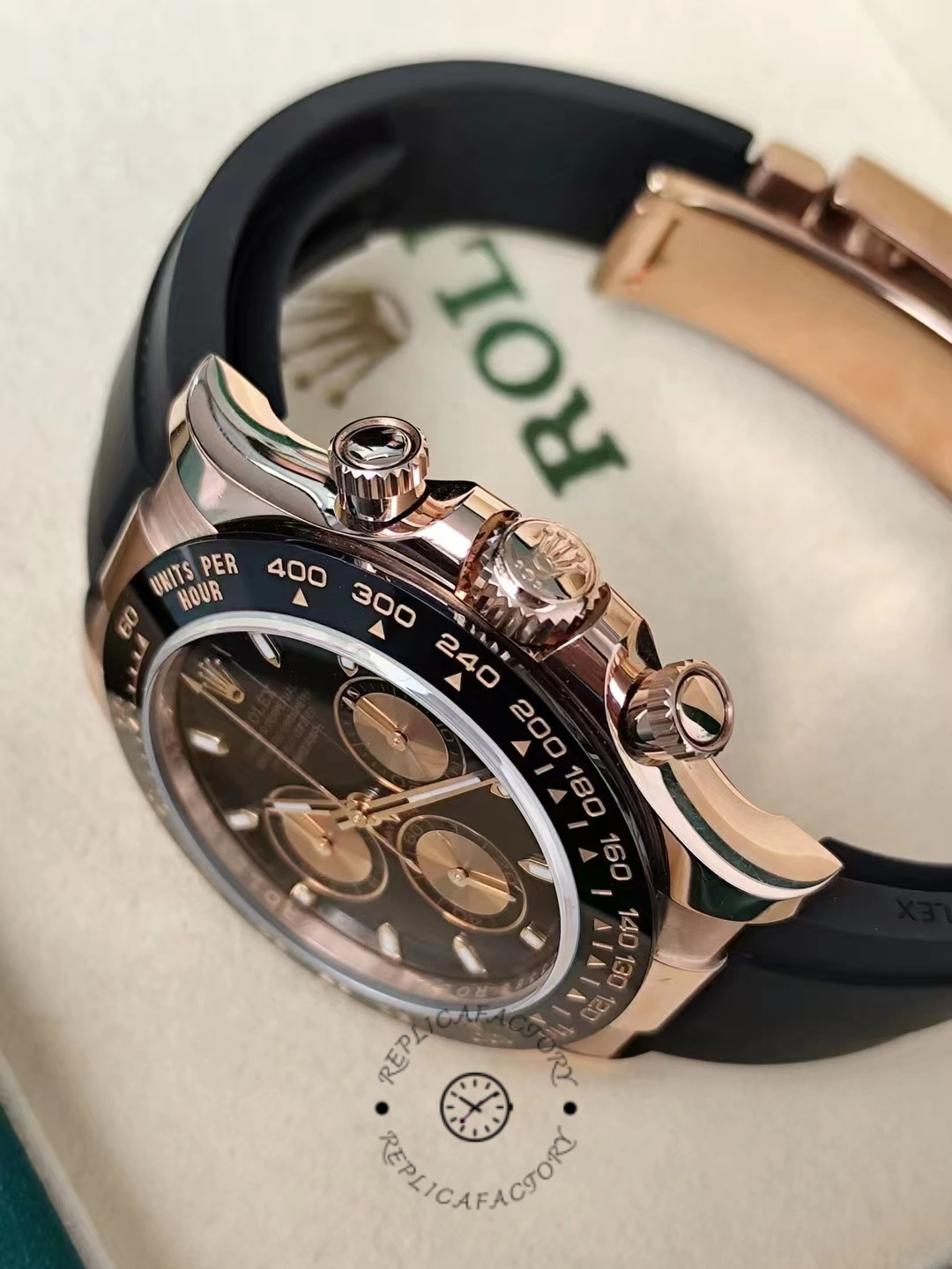 Rolex Cosmograph Daytona 116515LN Rose Gold Black Dial 40mm Mens Replica Watch