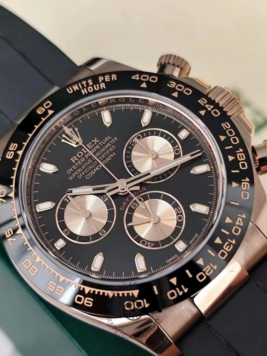 Rolex Cosmograph Daytona 116515LN Rose Gold Black Dial 40mm Mens Replica Watch