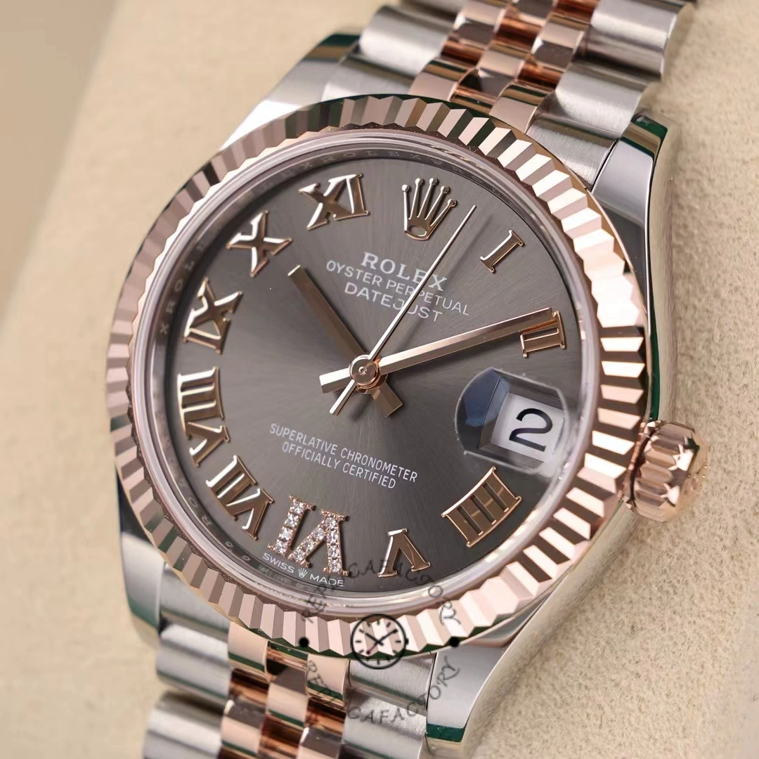 Rolex Datejust 31 Slate Grey Dial Diamond VI 278271 0030 Women's Watch