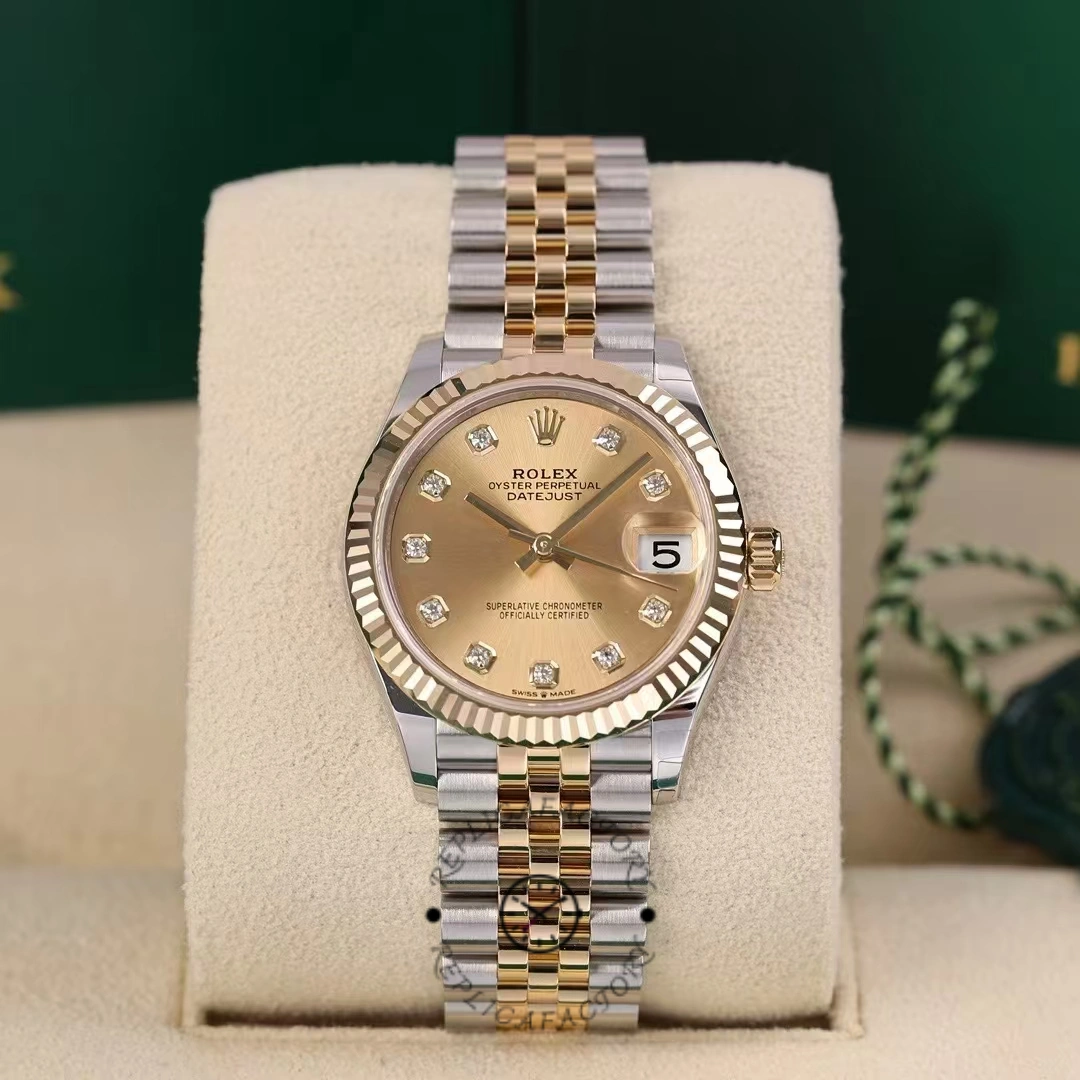 Rolex Datejust 31mm Stainless Steel and Yellow Gold 278273 0026 Champagne Diamond Jubilee
