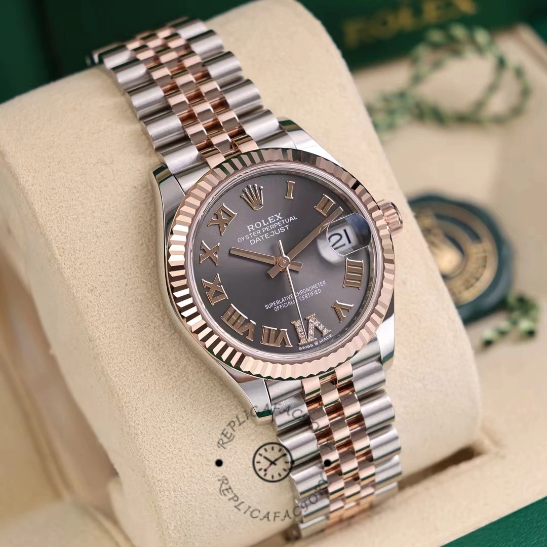 Rolex Datejust 31 Slate Grey Dial Diamond VI 278271 0030 Women's Watch