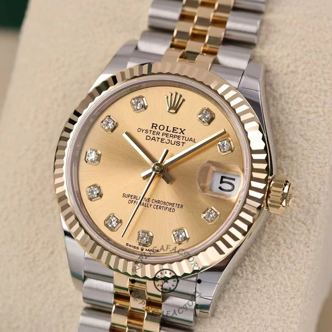 Rolex Datejust 31mm Stainless Steel and Yellow Gold 278273 0026 Champagne Diamond Jubilee