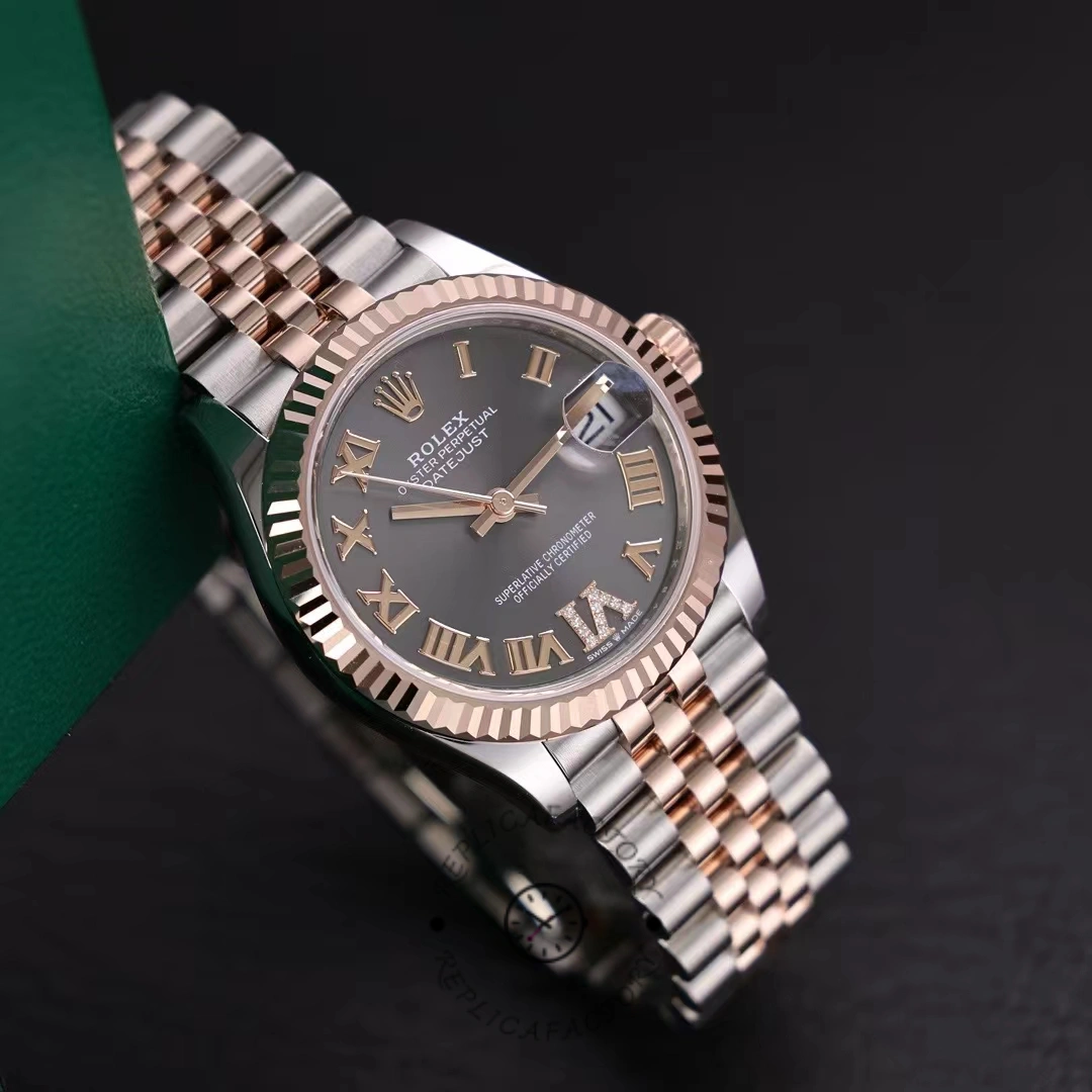 Rolex Datejust 31 Slate Grey Dial Diamond VI 278271 0030 Women's Watch