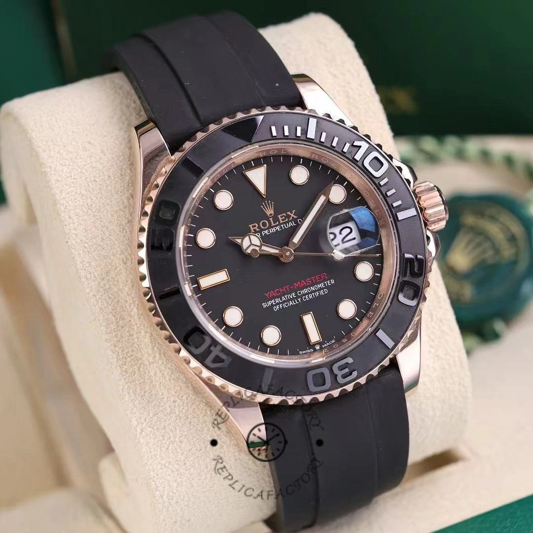Rolex Yacht-Master 126655 40mm Automatic Black Dial 18kt Everose Gold Watch